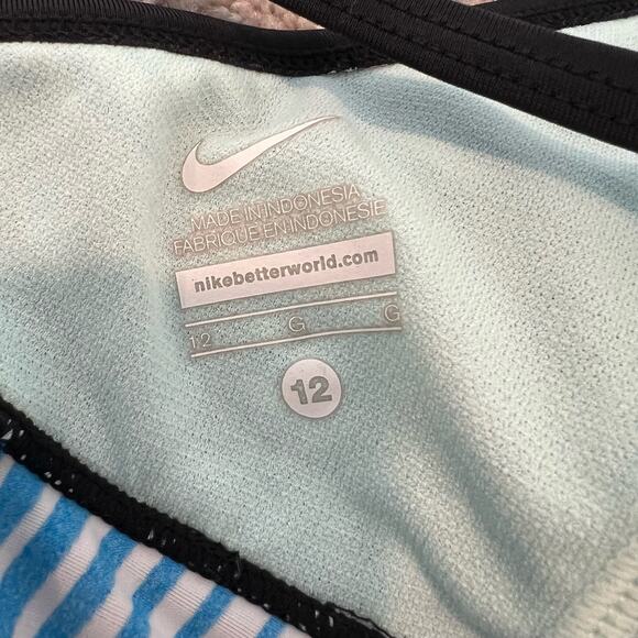 Nike Swim Women's Tankini Blue White Stripes Size‎ 12 - Picture 12 of 12